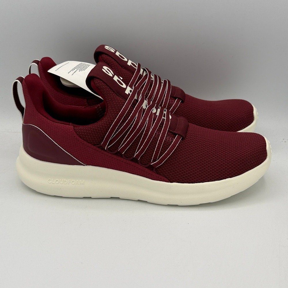 Adidas Lite Racer Adapt 7.0 Shoes Mens 8 Burgundy Running Slip On JI1252